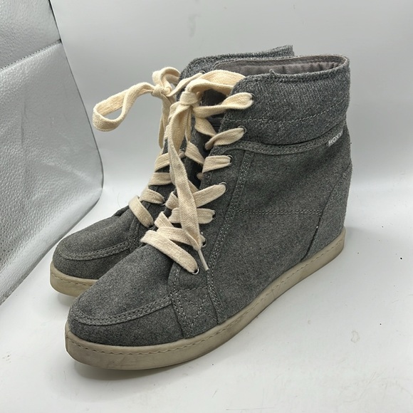 Roxy Autumn Hidden Wedge Sneakers Shoes Gray Womens Size 10 - Picture 4 of 15